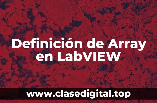 Definición de Array en LabVIEW