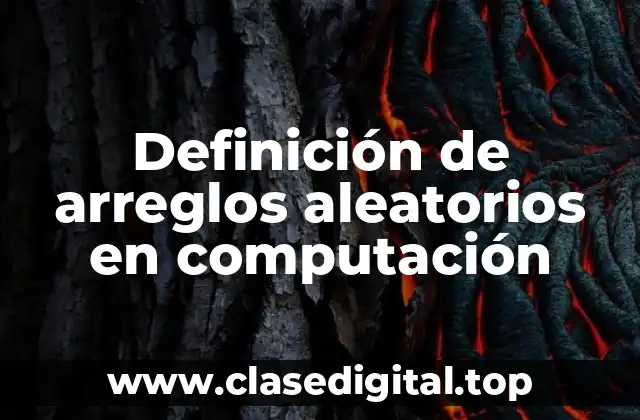 Definición de arreglos aleatorios en computación