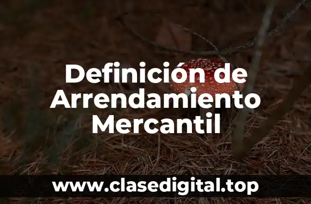 Definición de Arrendamiento Mercantil
