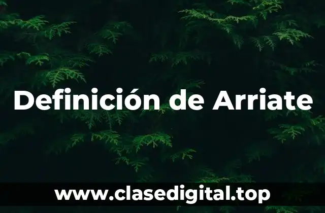 Definición de Arriate