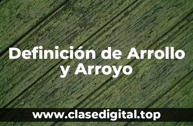 Definición de Arrollo y Arroyo