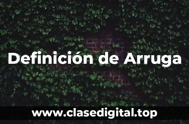 Definición técnica de Arruga