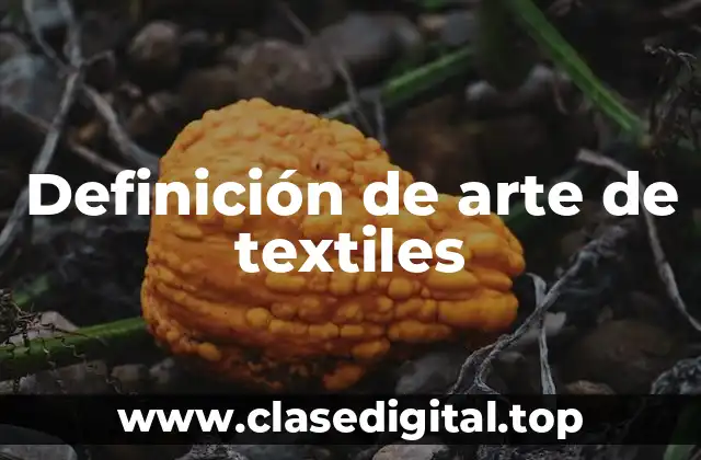 Definición de arte de textiles