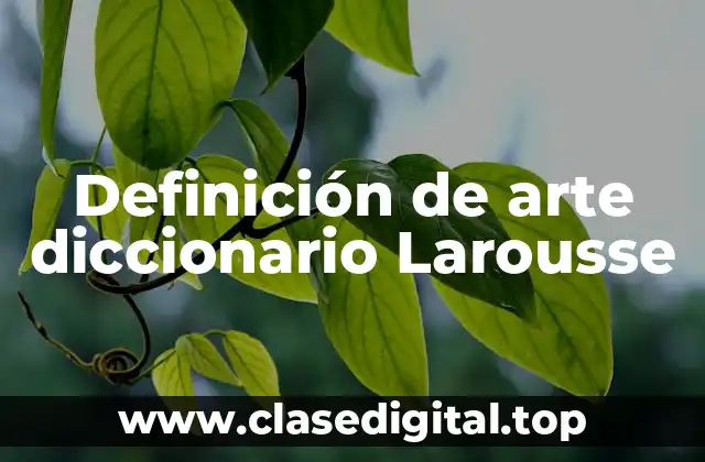 Definición técnica de arte