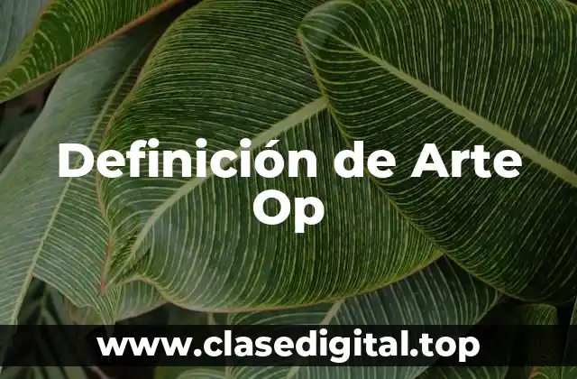 Definición de Arte Op