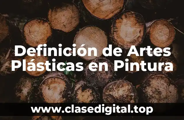 Definición de Artes Plásticas en Pintura