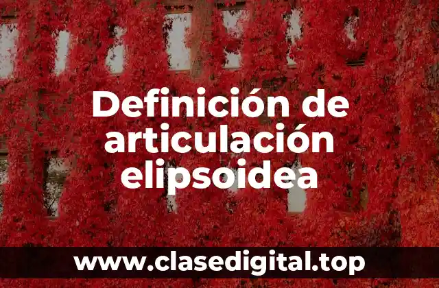 Definición de articulación elipsoidea