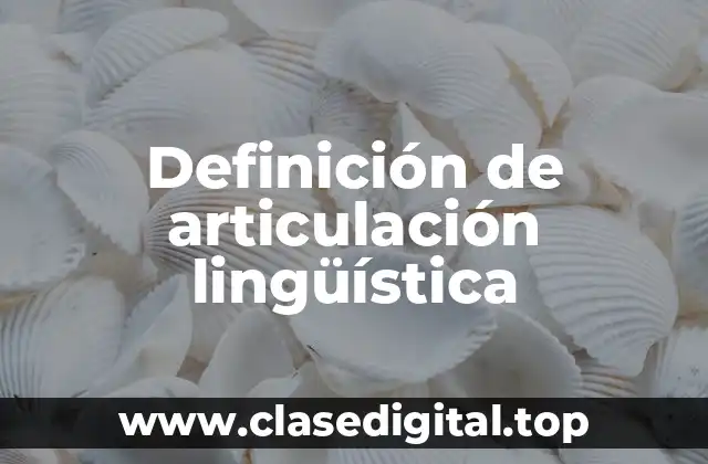 Definición de articulación lingüística