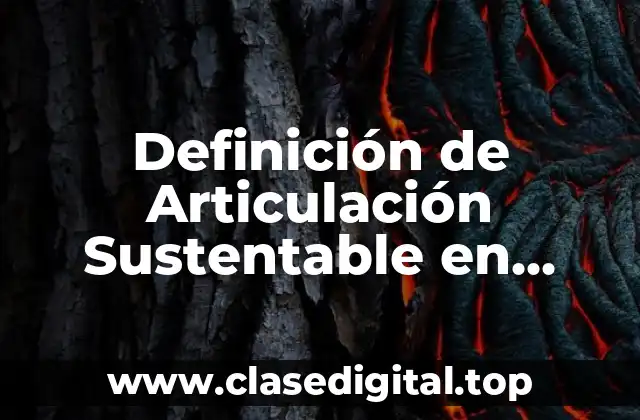 Definición de Articulación Sustentable en Educación