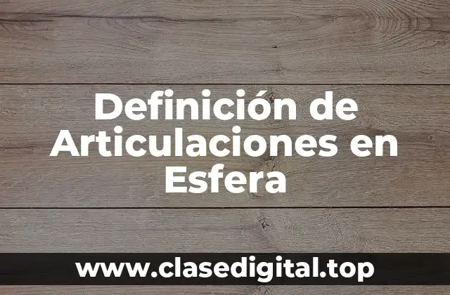 Definición de Articulaciones en Esfera
