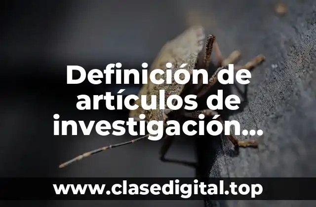 Ejemplos de artículos de investigación educativa