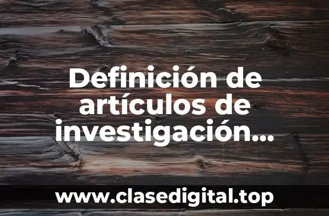 Ejemplos de artículos de investigación turística