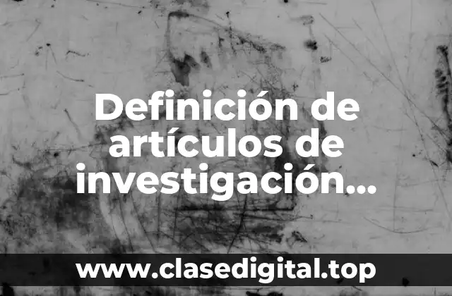 Definición de artículos de investigación turística rural
