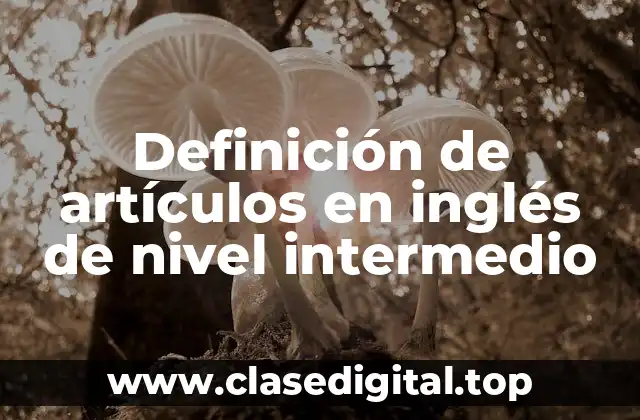 Ejemplos de artículos en inglés de nivel intermedio