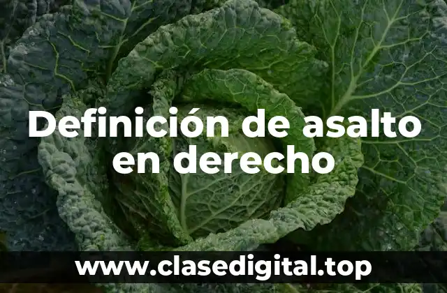 Definición de asalto en derecho