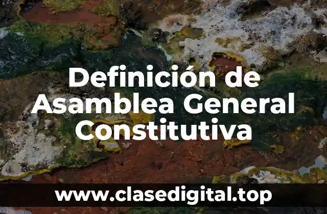 Definición de Asamblea General Constitutiva