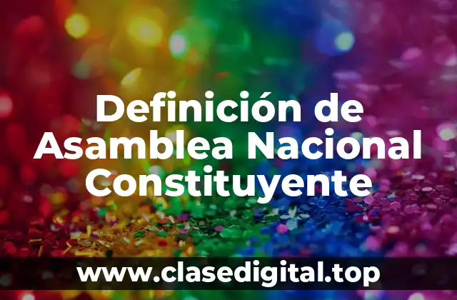 Definición de Asamblea Nacional Constituyente