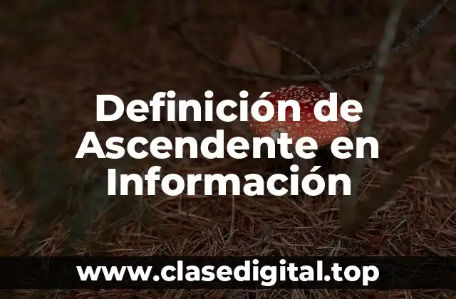 Definición de Ascendente en Información