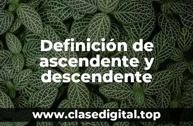 Definición de ascendente y descendente
