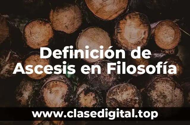 Definición de Ascesis en Filosofía
