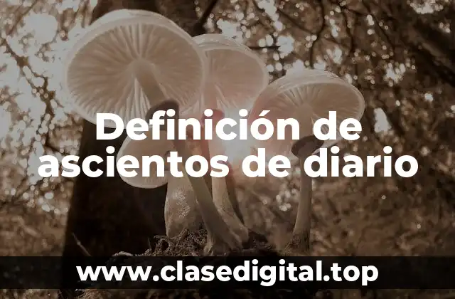 Definición de ascientos de diario