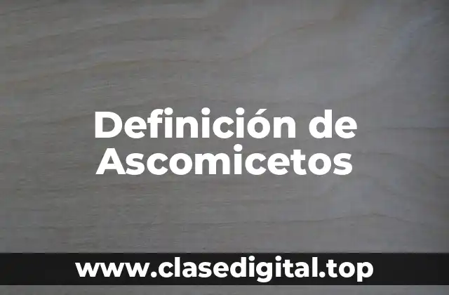 Definición técnica de Ascomicetos