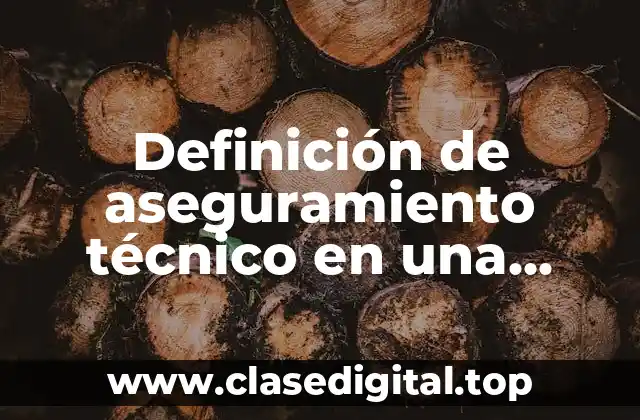 Definición de aseguramiento técnico en una investigación