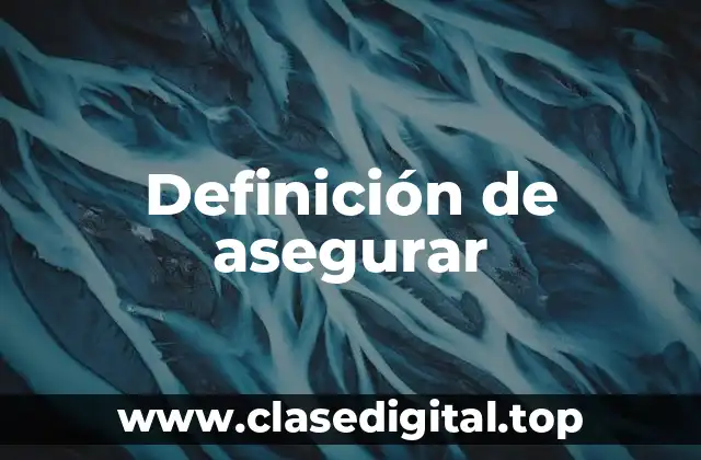 Definición técnica de asegurar