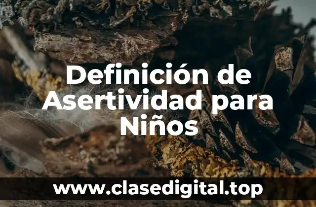 Definición de Asertividad para Niños