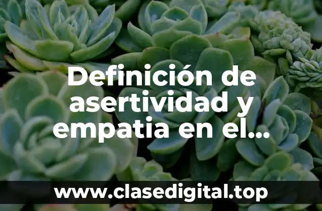 Definición de asertividad y empatia en el trabajo