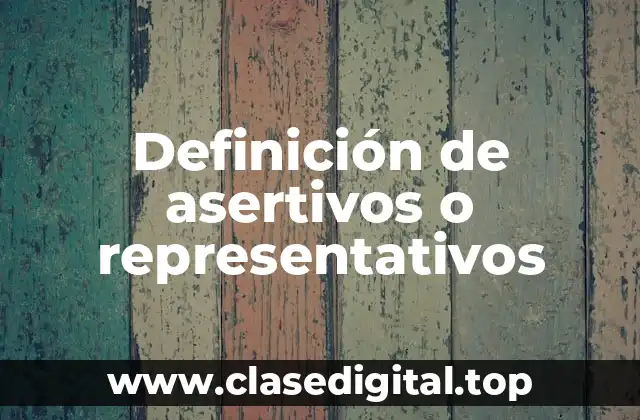 Definición de asertivos o representativos