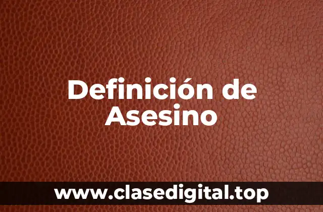 Definición de Asesino