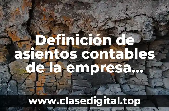 Definición de asientos contables de la empresa multiservicios s a