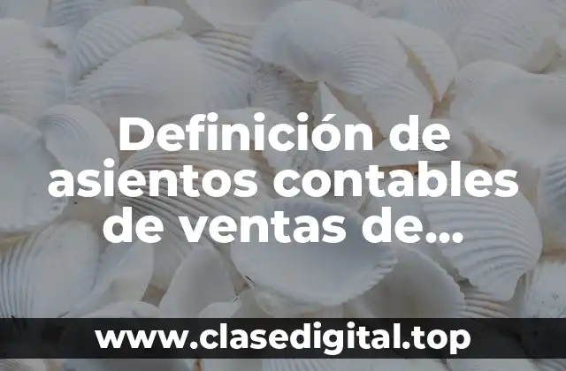 Definición de asientos contables de ventas de zapatos