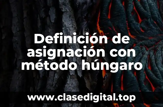 Definición de asignación con método húngaro