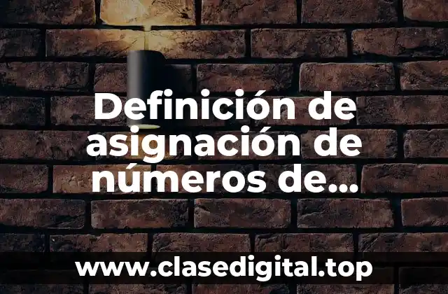 Definición de asignación de números de oxidación