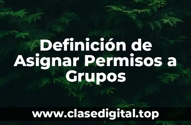 Definición de Asignar Permisos a Grupos