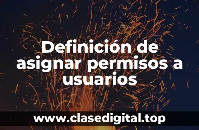 Definición de asignar permisos a usuarios