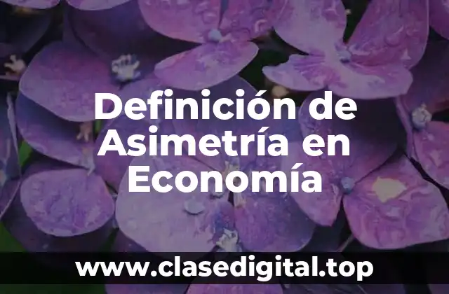 Definición de Asimetría en Economía