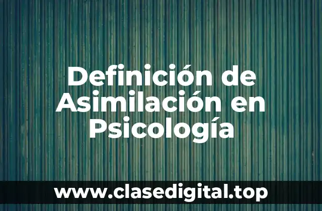 Definición de Asimilación en Psicología