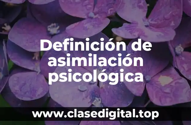 Definición de asimilación psicológica