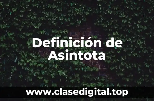 Definición técnica de asintota