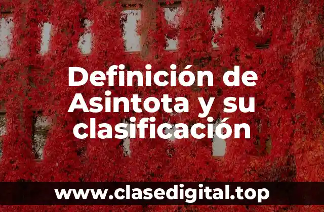 Definición de Asintota y su clasificación