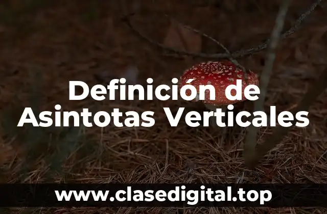 Definición técnica de asintotas verticales