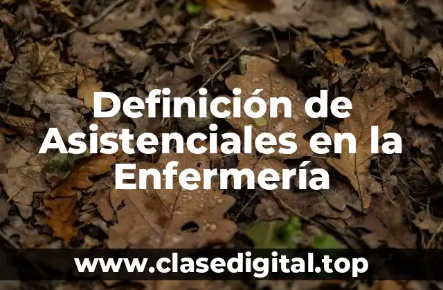 Definición de Asistenciales en la Enfermería