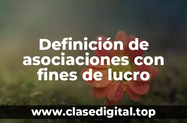 Ejemplos de asociaciones con fines de lucro