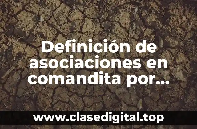 Definición de asociaciones en comandita por acciones