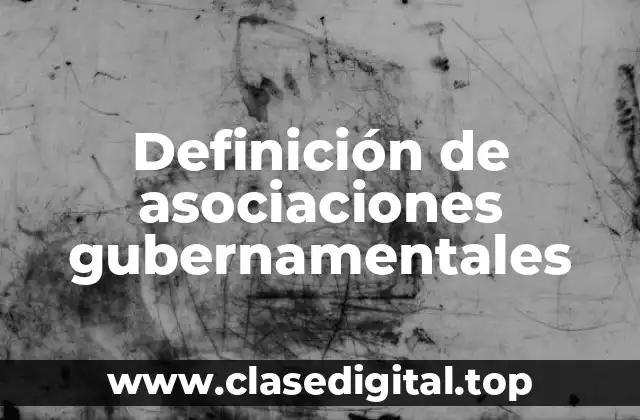 Definición de asociaciones gubernamentales