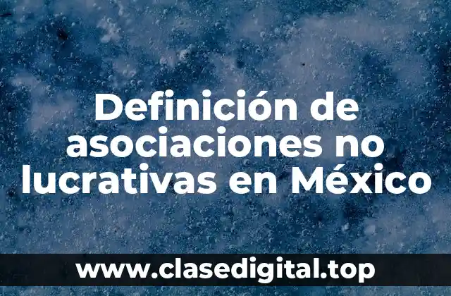 Definición de asociaciones no lucrativas en México