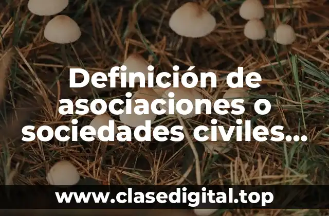 Definición de asociaciones o sociedades civiles que otorguen becas